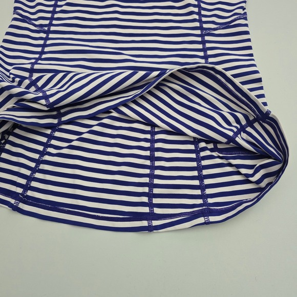 Lululemon Women's Run Stay On Course Tank Pigment Blue White Stripe 8 - Picture 6 of 16